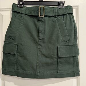LOFT Green Cargo Skirt